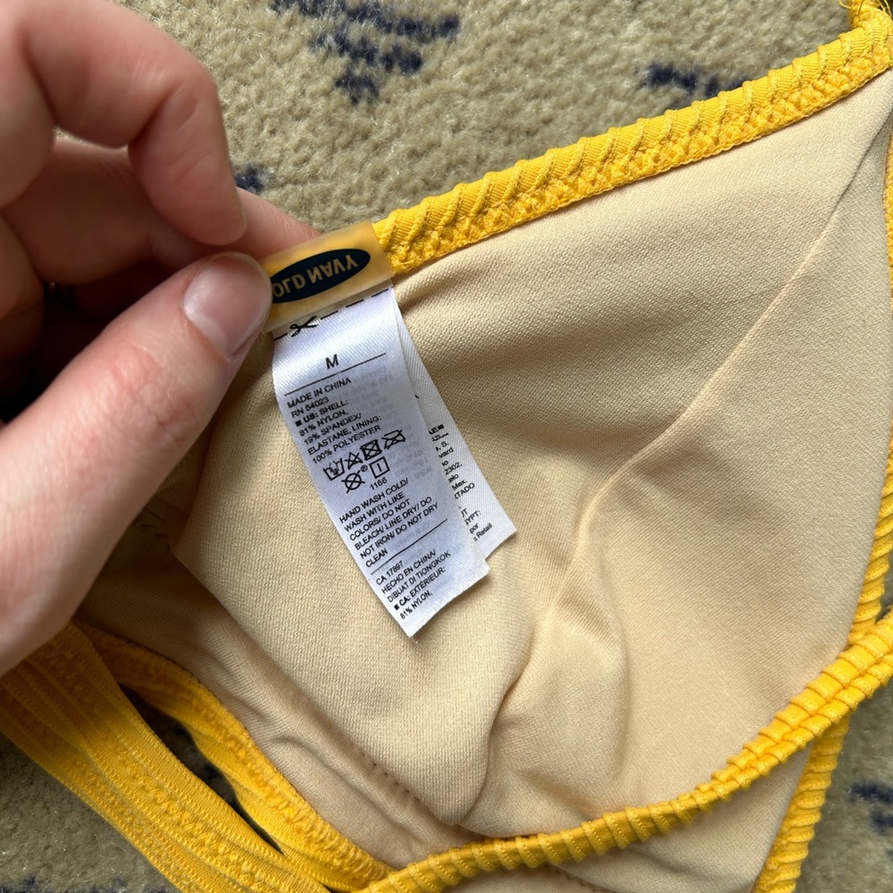Yellow Ribbed Bikini Top - Picture 4 of 4